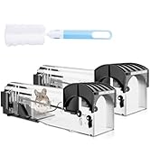 Humane Mouse Traps, 12.6 Inches Enlarged No Kill Live Rat Rodent Traps for Chipmunks, Reusable Ca...