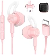 iMangoo for Lightning Headphones Wired MFi Certified Magnetic Earbuds Anti Drop Ear Buds Tips Cor...