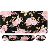 iCasso Keyboard Mouse Pad Set,Extended Gaming Mouse Pad + Keyboard Wrist Rest Support, Memory Foa...