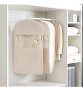 Space Saving Hanging Garment Bag with Self Compression Zipper, 2025 New Large Capacity Long Hangi...