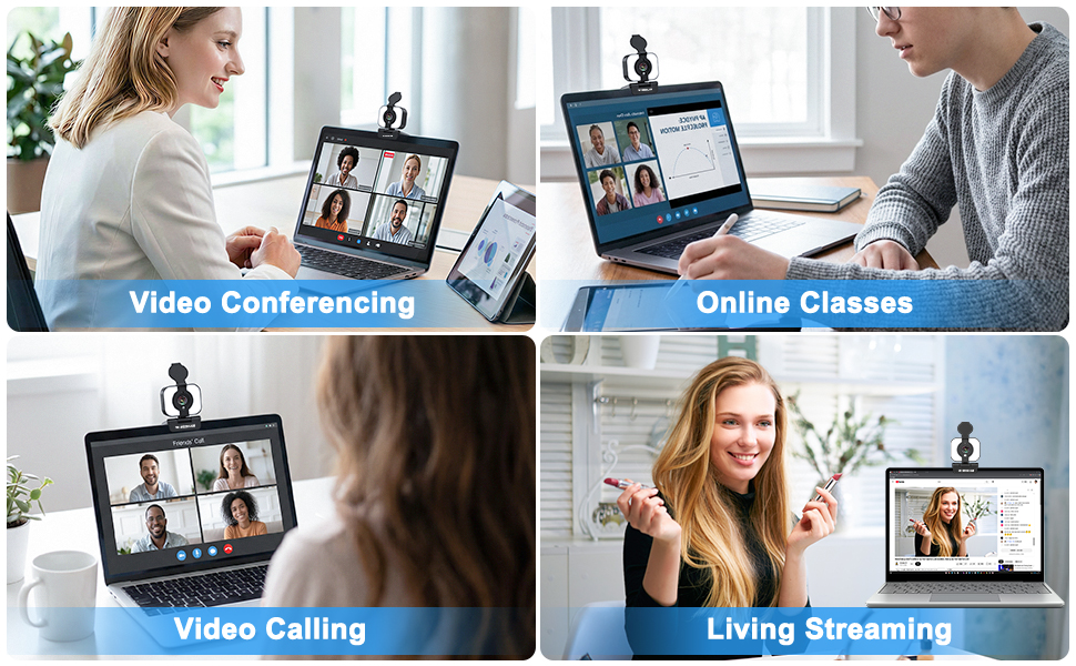 Webcam for streaming gaming online classes, remote interview video calling, computer camera desktop