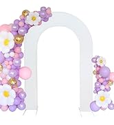 HAINARverS 7.2FT Wedding Open Arch Cover Spandex Fitted Stretchy Arch Stand Covers,U-Shaped 2-Sid...