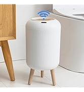 URALFA Motion Sensor Trash Can with Lid, 3 Gallon / 11 L Automatic Bathroom Trash Can, Touchless ...