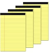 Yellow Legal Pads 5×8 Small Notepads 4 Pack Yellow Note Pads 5×8 College Ruled Perforated Writing...