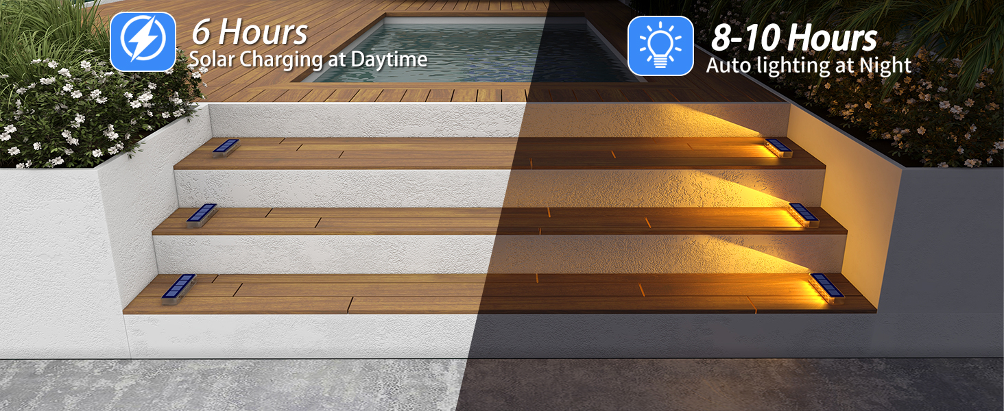 outdoor step lights solar powered