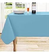 homing Rectangle Vinyl Tablecloth, Waterproof Spillproof Plastic Flannel Backed Table Cloth, Wipe...