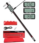 Digital Caliper 12 Inch, ±0.001" High Precision, Rechargeable &amp; IP54 Calipers Measuring Tool, Sta...