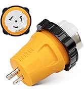 MECMO 50 Amp to 15 Amp 110V RV Marine Adapter Plug, NEMA 5-15P to NEMA SS2-50R Twist Lock Adopter...