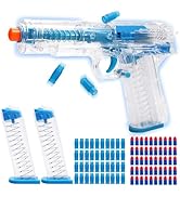 Trokiomi Soft Bullet Toy Gun Shell Ejecting for Boys, Realistic Toy Pistol with 50 Foam Bullets, ...