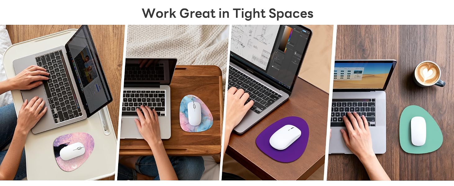 Rimilak Small Mouse Pad 6 x 7 Inch, Irregular Mini Mousepad
