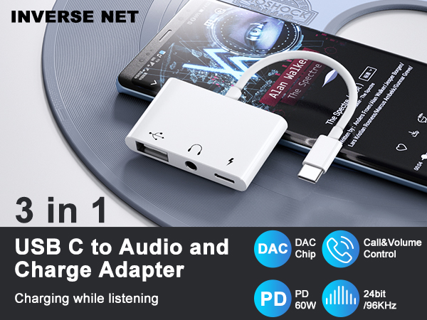 USB C to 3.5mm Audio Adapter