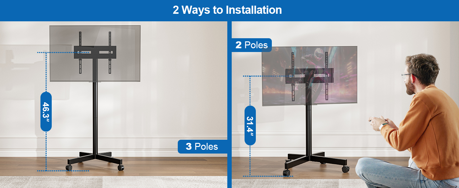 rolling tv stand