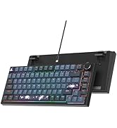 Ussixchare 75% Gasket Gaming Keyboard 82 Keys Wired Creamy Keyboard Custom Mechanical Keyboard wi...