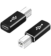 BOLS USB C Female to MIDI Adapter, USB C to USB B Adapter (2packs), Compatible with Printers, MID...