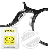 FOFALY Nose Pads for Glasses, Anti-Slip Silicone Eyeglass Nose Pads, 2.5mm Heightened Airbag Cush...