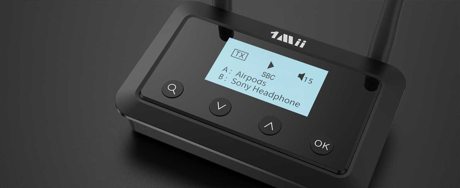 bluetooth transmitter with display