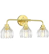 FEMILA 3 Light Bathroom Vanity Light, Gold Bathroom Light Fixtures Over Mirror, Vanity Lights for...