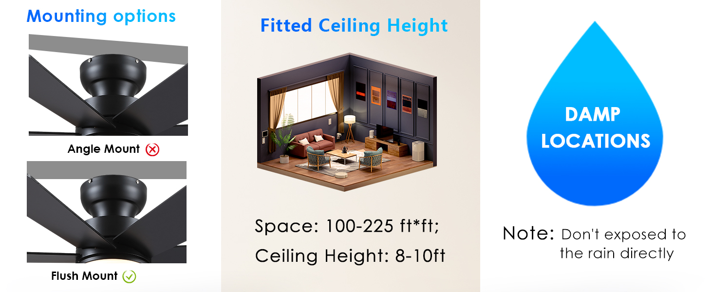 celing fans with lights indoor