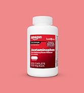 Basic Care Extra Strength Pain Relief, Acetaminophen Caplets, 500 mg, Pain Reliever/Fever ...