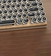 Retro Typewriter Keyboard Wireless Mechanical Keyboard, 83-Key Blue Switches Bluetooth 5.0 Vintag...