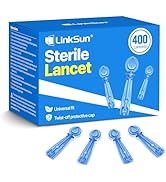 LinkSun Lancets for Diabetes Testing (400 Count), Single Use 30G for Blood Sugar Test, Lancets fo...