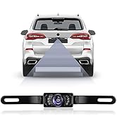 Backup Camera for Car with 8 LED - [HD Night Vision] [IP69 Waterproof] License Plate Camera for S...