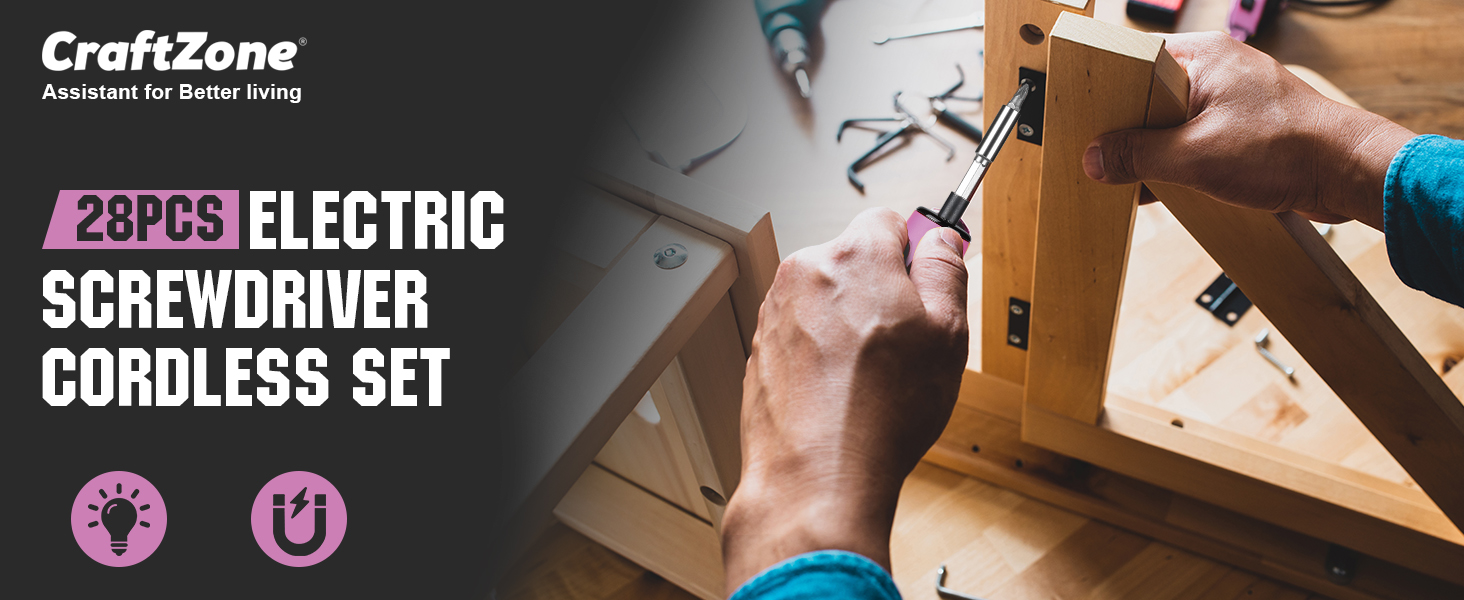 Electric Screwdriver Cordless Set
