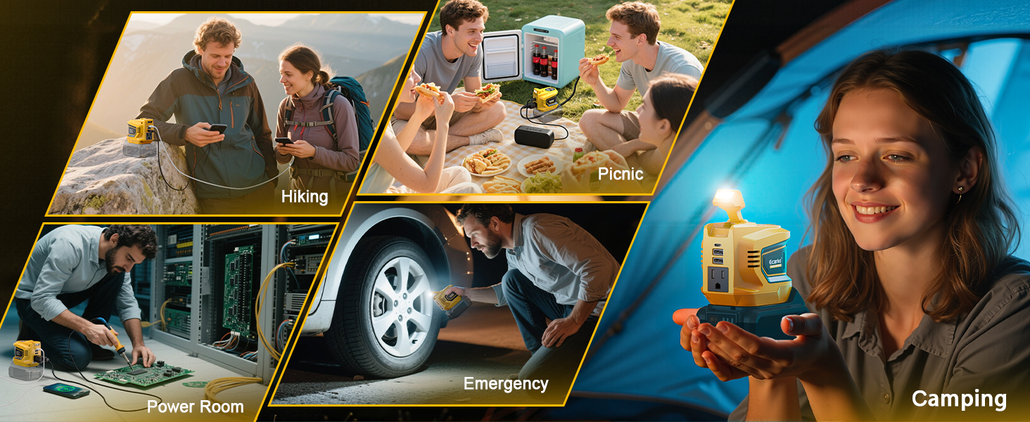 200W Power Inverter for DeWalt 20V Battery