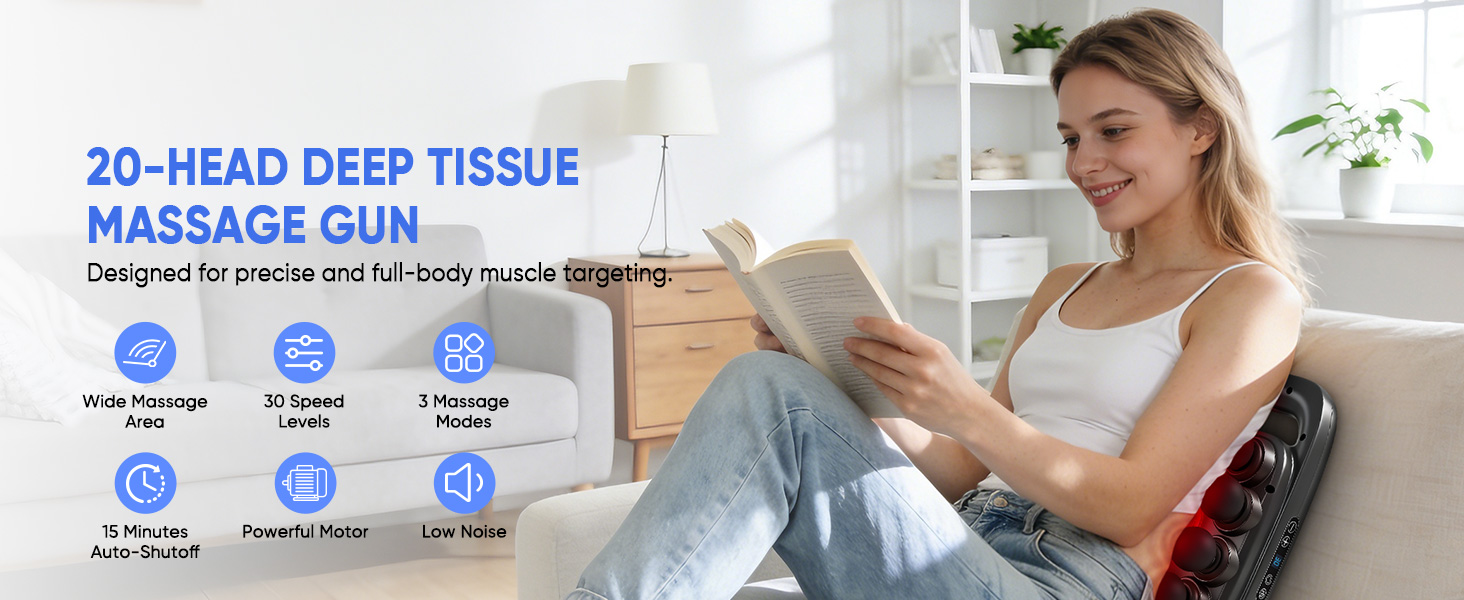 20 head massage gun deep tissue, massage gun, back massager