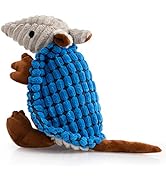 Hollypet Plush Dog Squeaky Toy Stuffed Armadillo Animal Pet Puppy Chew Toys with Clean Teeth for ...