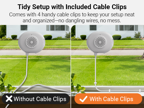 Tidy Setup with Included Cable Clips