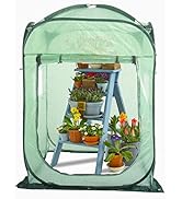 Porayhut Pop Up Greenhouse Tent,Portable X-Large Walk-in Flower House ,Indoor Outdoor Gardening P...