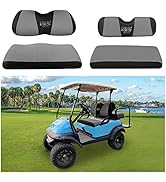 10L0L Golf Cart Front and Rear Seat Cover Set for Club Car DS Precedent &amp; Yamaha 4 Passenger Mode...