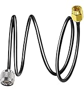 SMA to N Coax Cable RG58 3.3ft(1M) TUOLNK Low Loss WiFi Antenna Extension Cable Black SMA Male to...