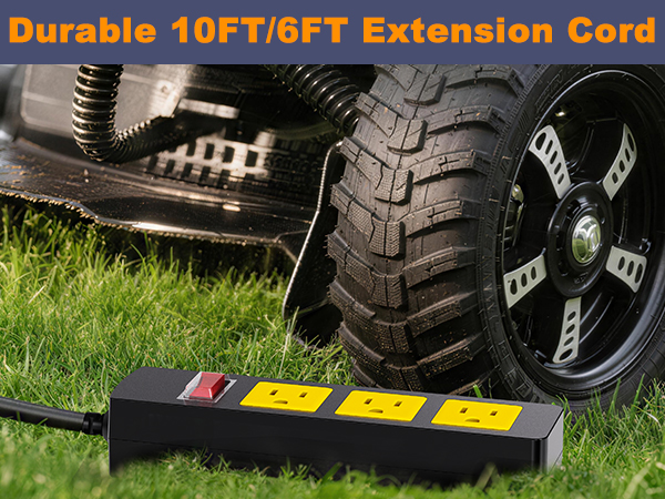 Durable Power Strip with Extension Cord Outdoor