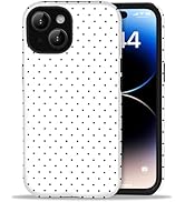 Amzfield for iPhone 13 Case for iPhone 14 Case Cute Polka Dot Aesthetic Retro Design for Women Gi...