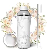 Allcho Insulated Water Bottle for Women, 18 oz Stainless Steel Water Bottles, Double Walled, 2 Li...