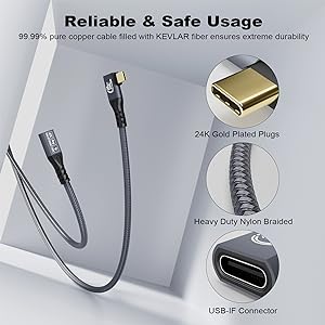 USBC cable usb3.2 gen 2 cable thunderbolt cable usb 4 cable extension cable ssd charger power 240w