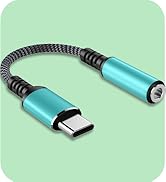 USB C to 3.5mm Headphone Jack Adapter for iPhone 15/15 Pro/Pro Max/Plus, USB C to Aux Audio Dongl...