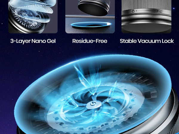 360° adjustable vacuum magnetic phone holder