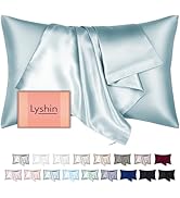 Mulberry Silk Pillow Cases Standard Size with Hidden Zipper, Ultra Smooth and Soft Breathable Coo...