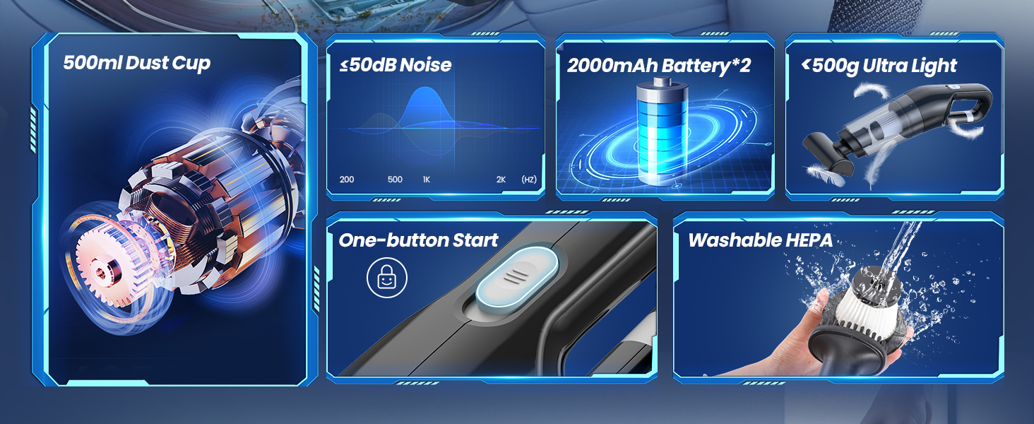 handheld vacuum cordless rechargeable car vacuum portable cordless