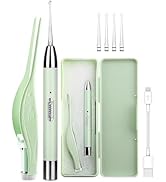 Ear Wax Removal Tools with Light: Ear Cleaner Kit-Ear Scope with Light, Ear Tweezers with LED Lig...