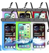 Waterproof Phone Pouch,6 Pack Multicolor Phone Case Dry Bag,Protection Level: IP68,Beach Cruise f...