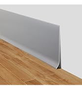 LSGCQ Flexible Baseboard Molding Trim 4 Inch x 20 Feet Self-Adhesive Vinyl Wall Base Peel and Sti...