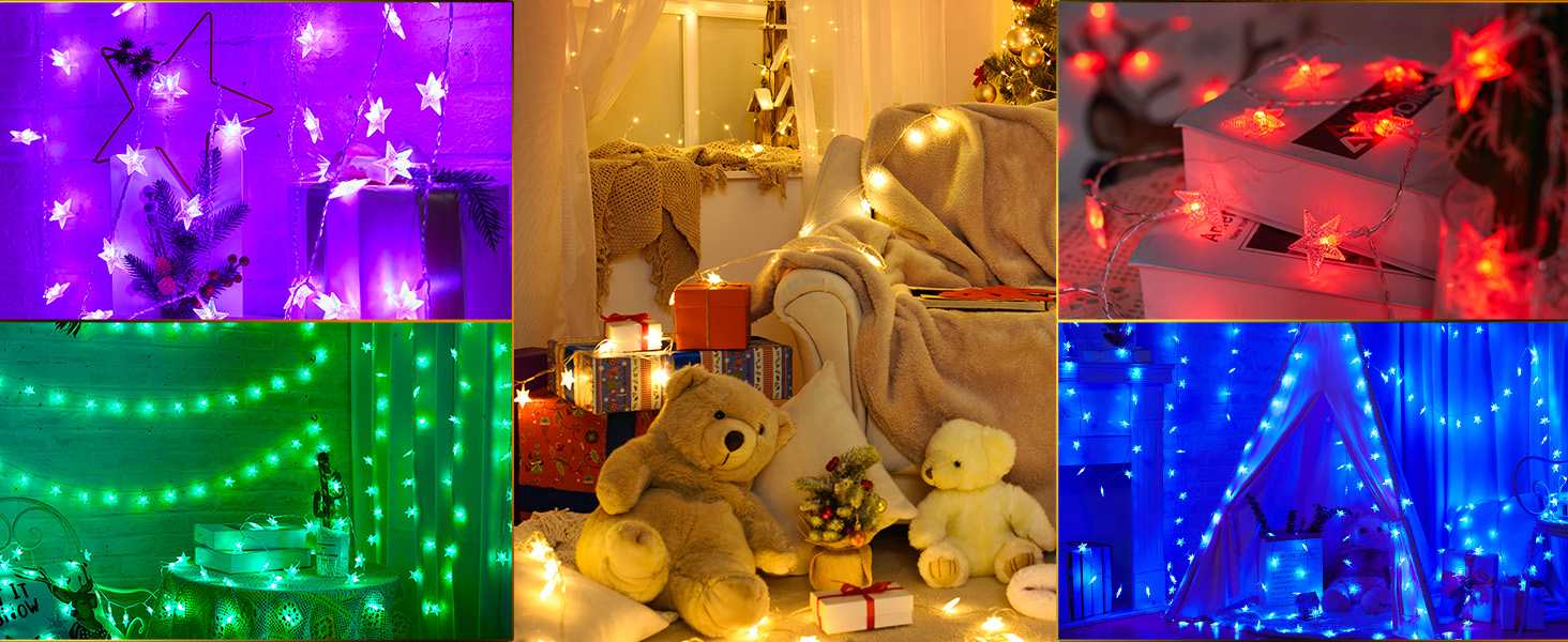 Color Changing Star Fairy Lights