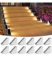 VOLISUN Solar Step Lights for Outside 12 Pack, Solar Stair Lights Outdoor Waterproof IP67, LED Ou...