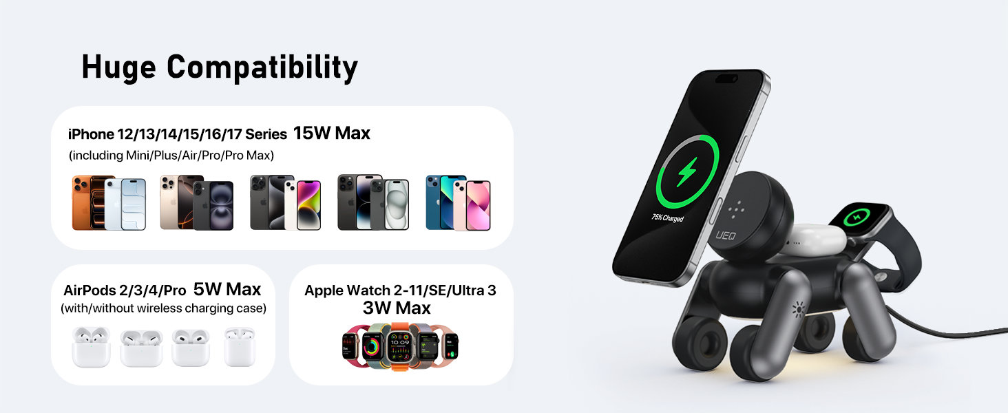 4 in 1 magnetic wireless charging station for apple devices