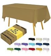 Hereisa Premium Disposable Table Cloth - 12 Pack, 54 x 108 Inch Table Cloths for Parties, Decorat...