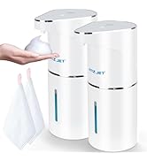 2 Pack Automatic Soap Dispenser, Touchless Rechargeable Dish Soap Dispenser, 3 Level Adjustable D...